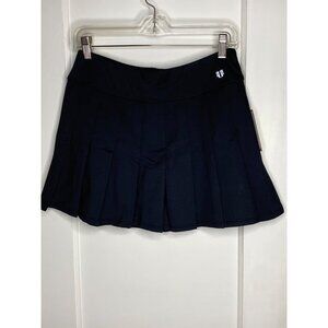 Eleven Women`s Flutter pleated 13" Tennis Skort medium black UPF 50+ MSRP $84